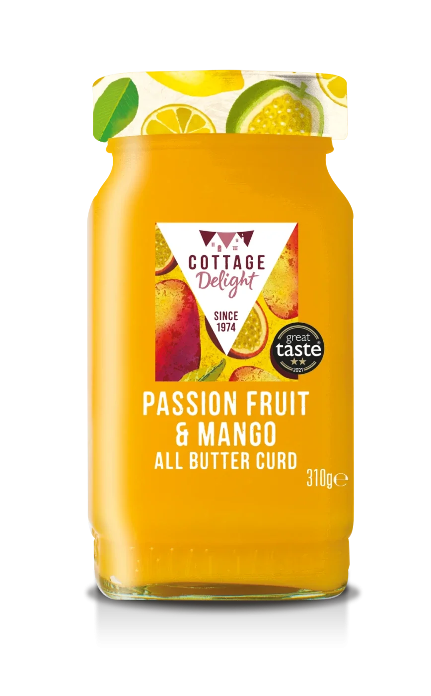 Cottage Delight, Passion & Mango Curd 315 g. - BEDST FR 31/1-26
