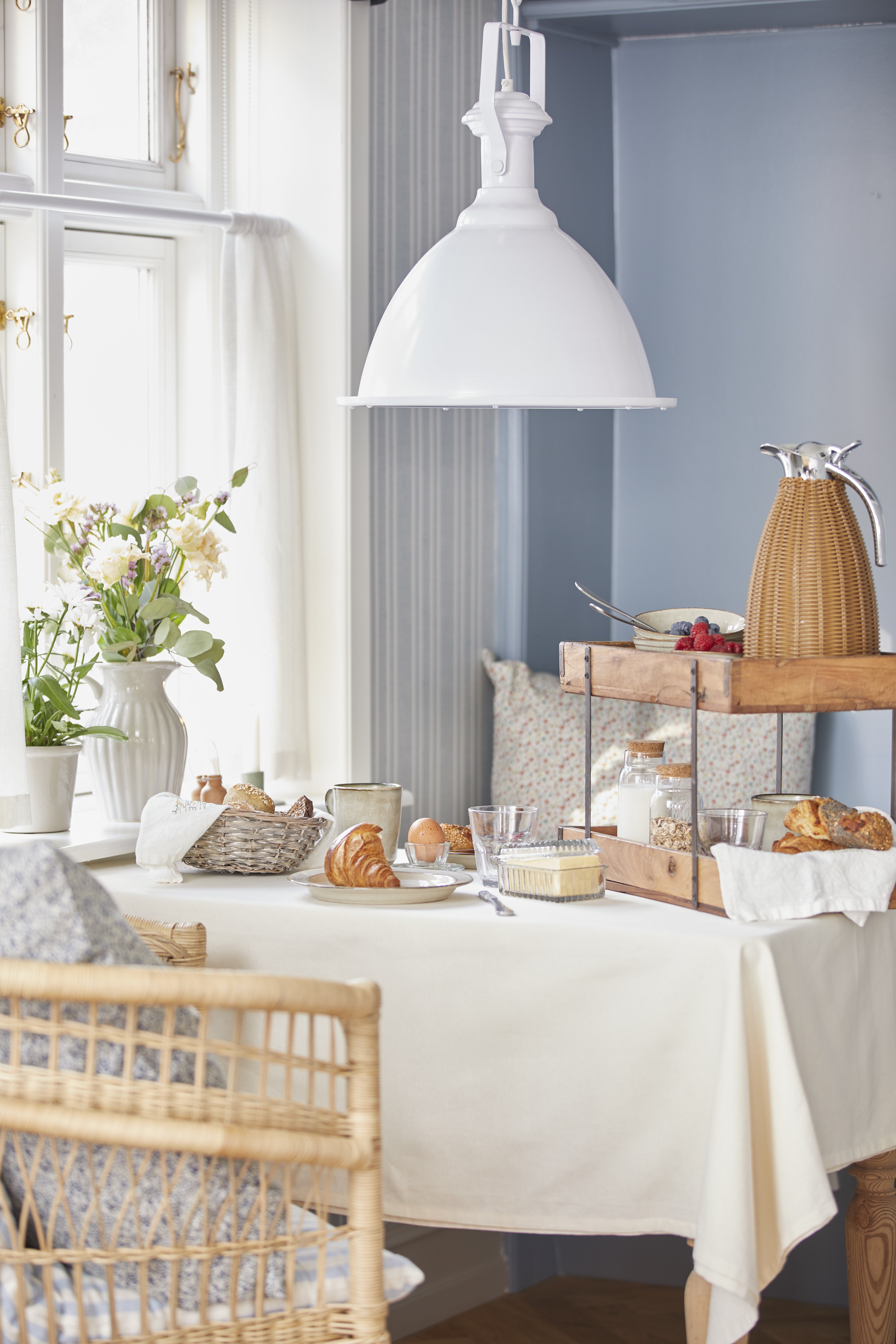 Ib Laursen, Termokande, brun, polyrattan h�ndflettet, 1,5 L. 