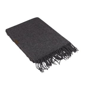 Fondaco, MANNE, 100 % uld, 130 x 170 cm., mrkegr