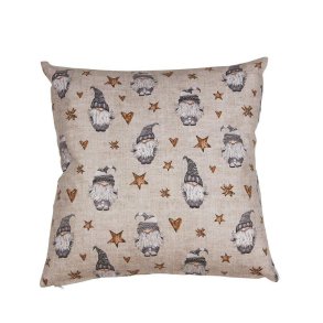 Fondaco, NISSE, Pude med gr nisse, 45 x 45 cm.