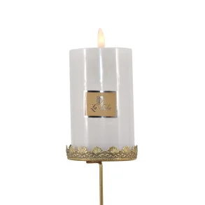 La Vida, Lysholder p spyd, antique guld, H12/D8 cm