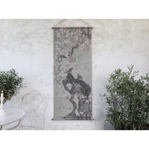 Chic Antique, Lrred til ophng med blomsterprint og fugle, aflang