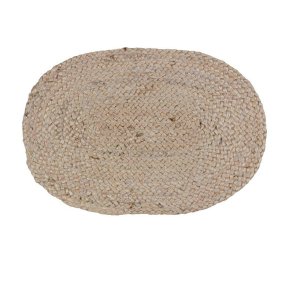 Fondaco, NIKE, Dkkeserviet i jute, oval, off white