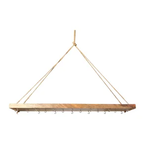 Speedtsberg, Hylde med kroge, 70x15x2cm, tr�