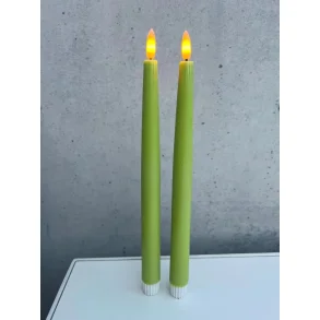 La Vida, LED kronelys 29 cm i lime, 2 stk.