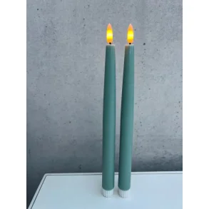 La Vida, LED kronelys 29 cm i mintbl, 2 stk.