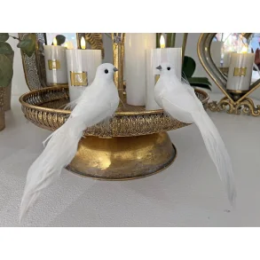 La Vida, Deko fugl, hvid (2 forskellig varianter - pris pr. stk.)