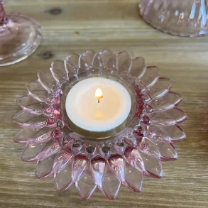 La Vida, Fyrfadsstage, D11 cm, rosa