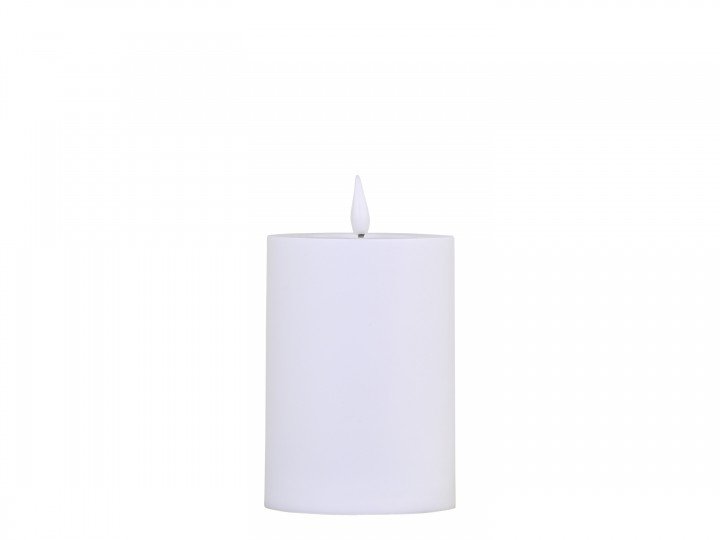 Chic Antique, Udend�rs bloklys LED, hvid, 10cm. i diameter