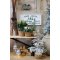 Chic Antique, Fransk stald Lanterne med riller inkl. pre og timer, antique hvid