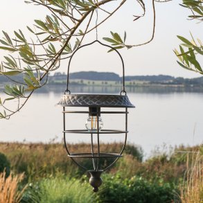 Chic Antique, Solcellelanterne til ophng, LED pre, antique zink