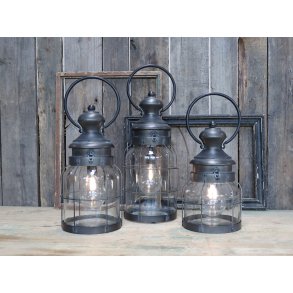 Chic Antique, Fransk stald lanterne med hndtag inkl. pre og timer