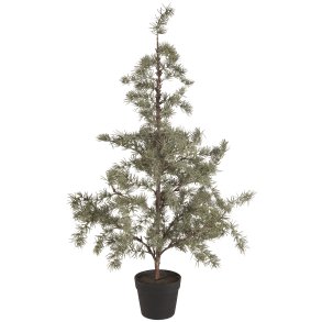 Ib Laursen, Cedertr kunstig i plastpotte, H105 cm. 