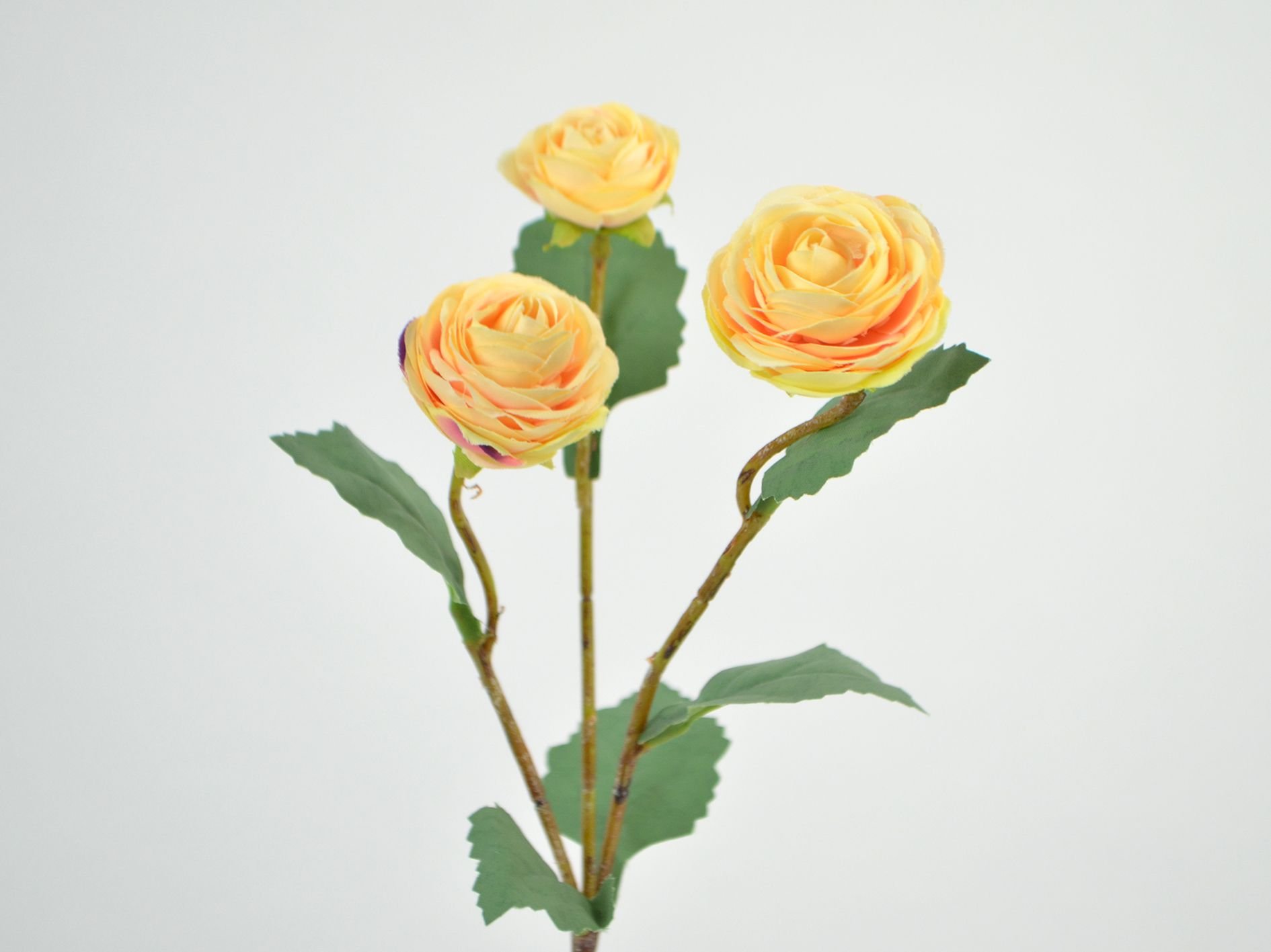 DEKO FLORALE, Kunstig ranunkel, 41 cm, gul
