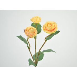DEKO FLORALE, Kunstig ranunkel, 41 cm, gul