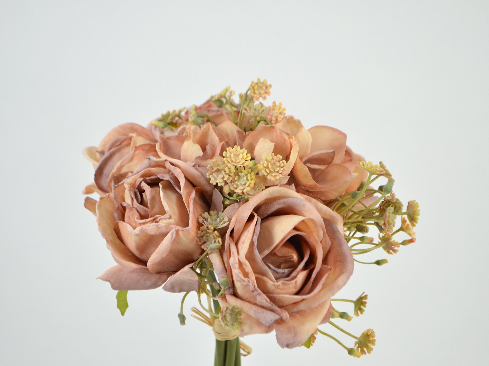 DEKO FLORALE, Kunstig buket med roser, fersken