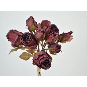 DEKO FLORALE, Buket med roser, 37 cm., Rd