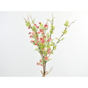 DEKO FLORALE, Blomster buket (3 grene), 63cm, lyserd