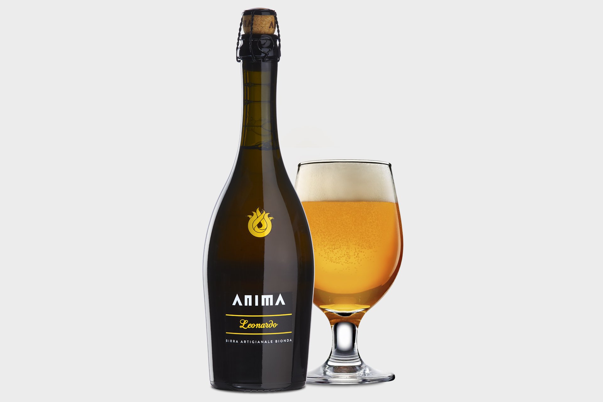 Lowin, Anima, Leonardo Birra Blonde Doppio, 0,5 L. - BEDST F�R SEPTEMBER 2026