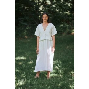 Anne-Mi (Femme Facon), Agnes midi-nederdel, Hvid