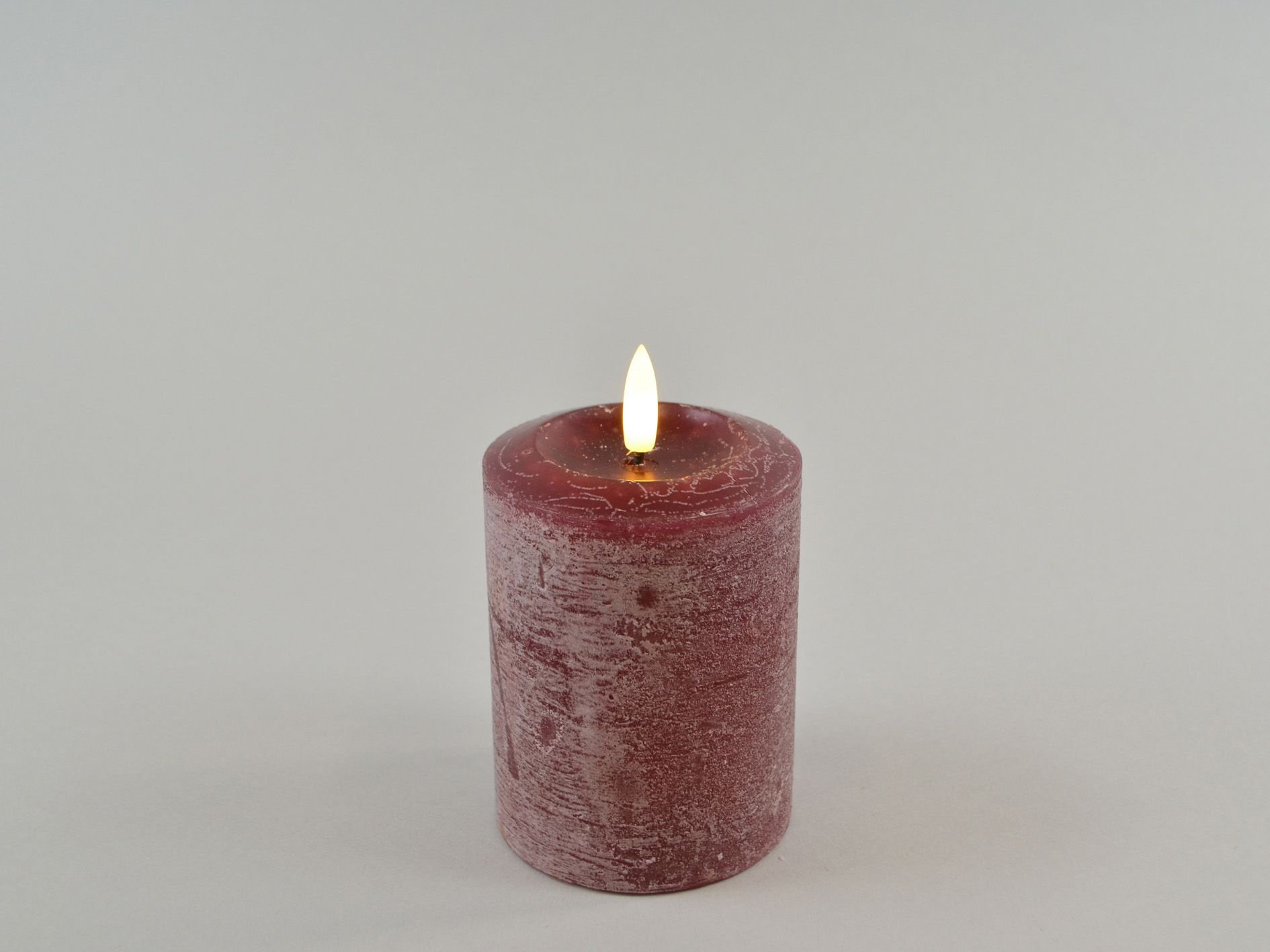 DEKO FLORALE, Bloklys LED, Rd, 7,6 cm. i diameter