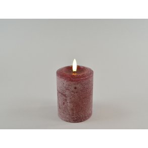 DEKO FLORALE, Bloklys LED, Rd, 7,6 cm. i diameter