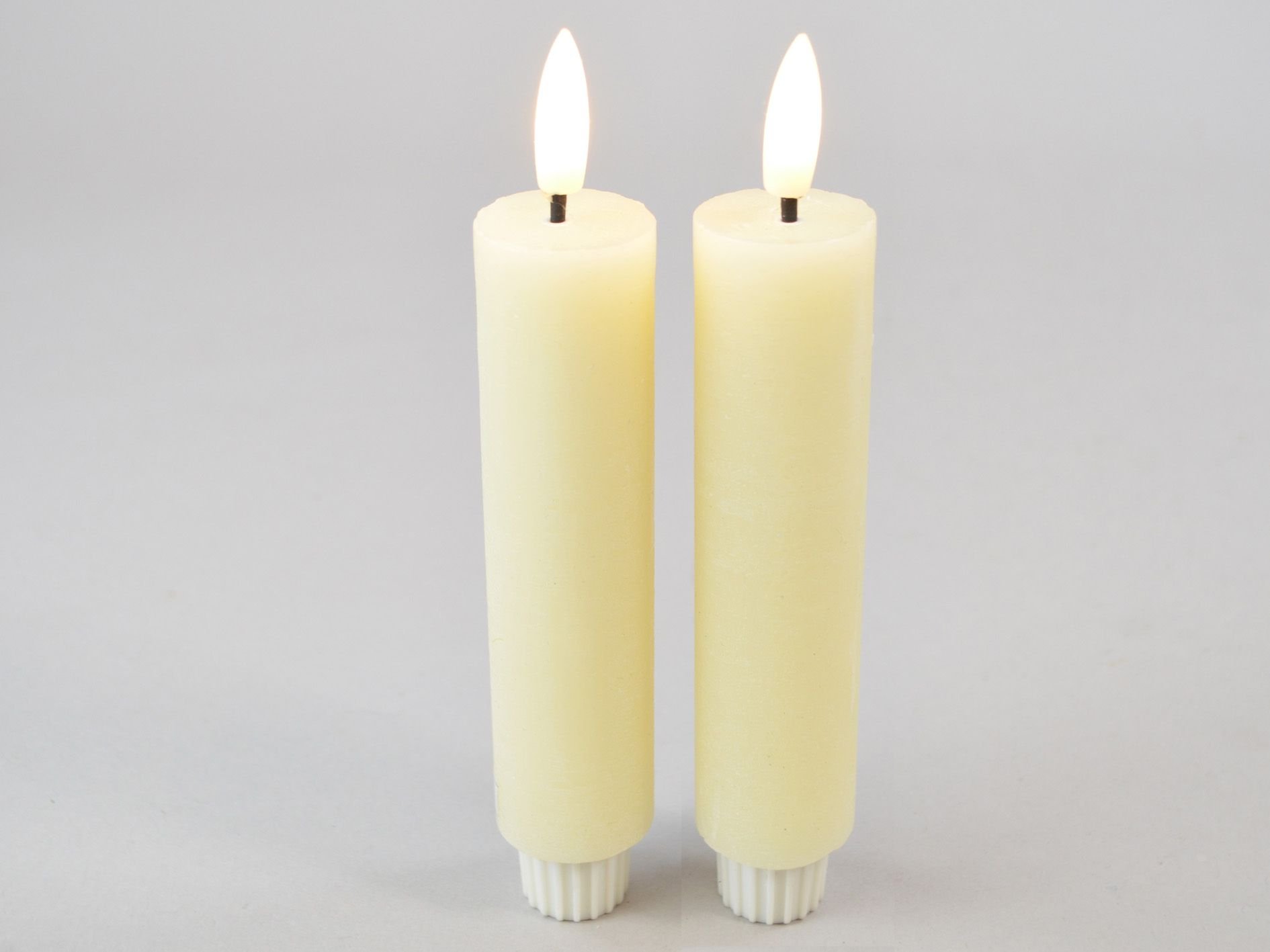 DEKO FLORALE, Bedelys, LED 3/H16,5 cm., cream, 2 stk.