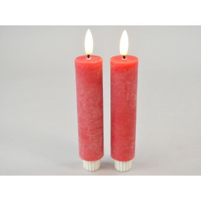DEKO FLORALE, Bedelys, LED 3/H16,5 cm., rd, 2 stk.