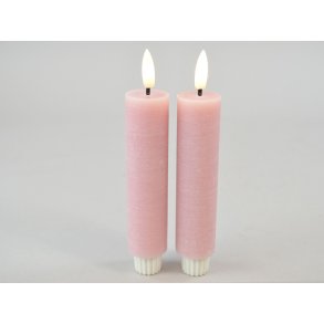 DEKO FLORALE, Bedelys, LED 3/H16,5 cm., lyserd, 2 stk.