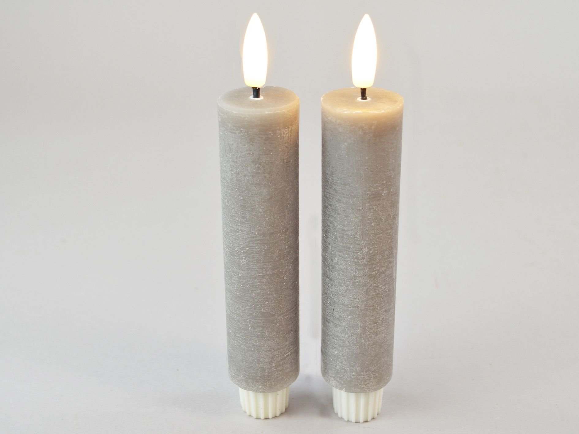 DEKO FLORALE, Bedelys, LED 3/H16,5 cm., mrk gr, 2 stk.