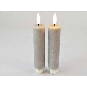 DEKO FLORALE, Bedelys, LED 3/H16,5 cm., mrk gr, 2 stk.