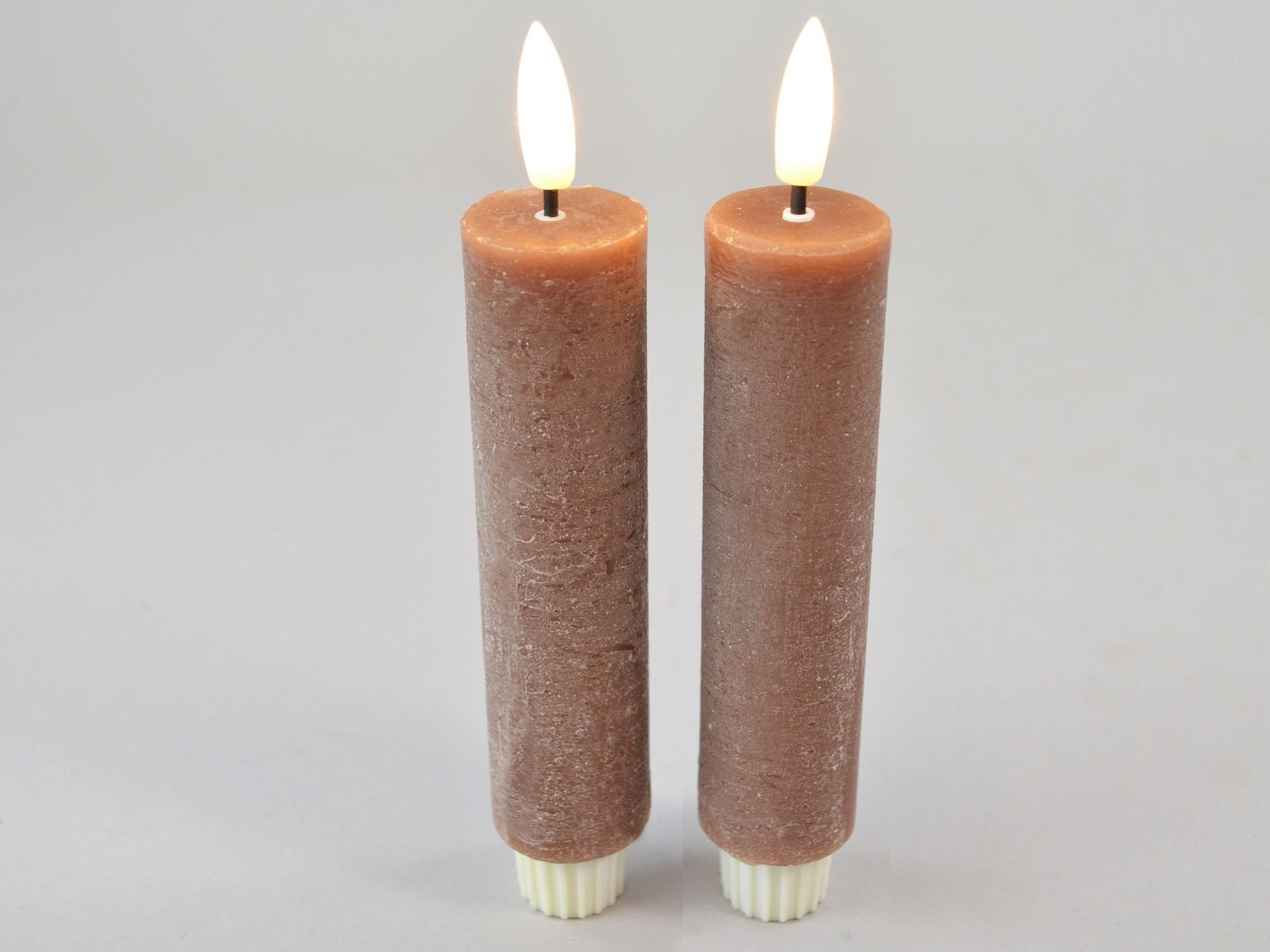 DEKO FLORALE, Bedelys, LED 3/H16,5 cm., brun, 2 stk.