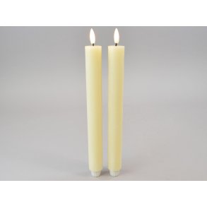 DEKO FLORALE, Kronelys, LED 3/H29 cm., cream, 2 stk.