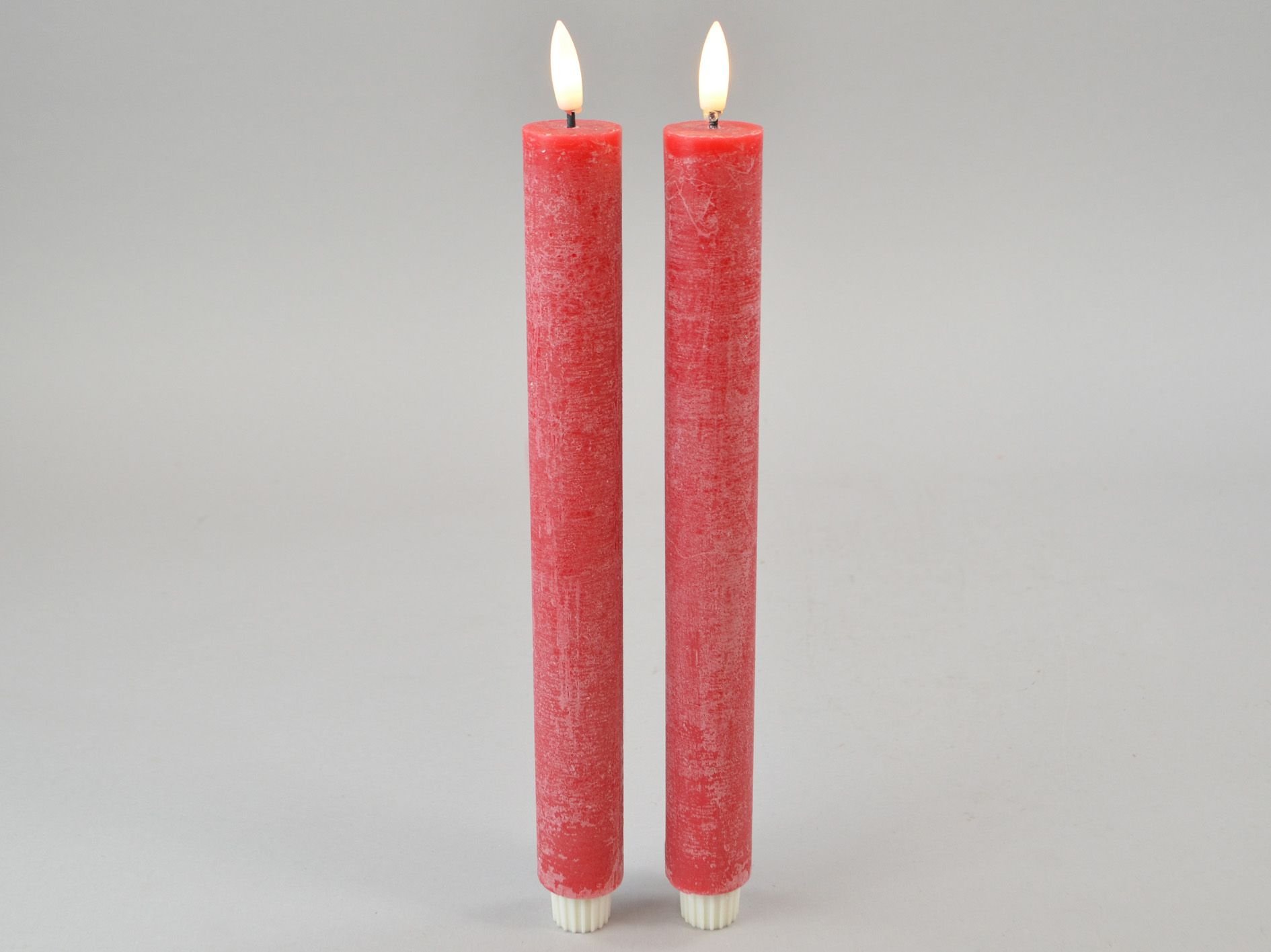 DEKO FLORALE, Kronelys, LED 3/H29 cm., rd, 2 stk.