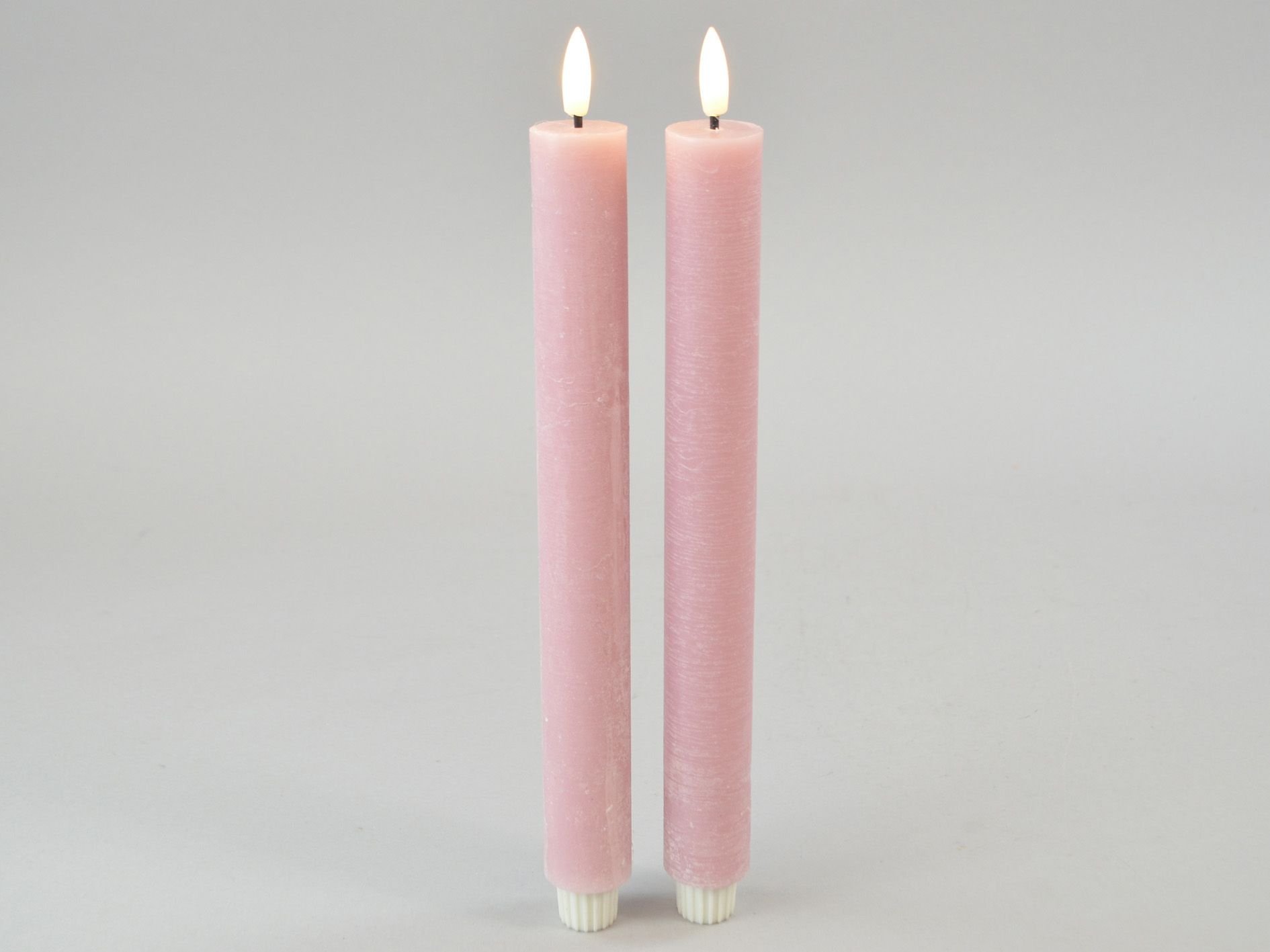 DEKO FLORALE, Kronelys, LED 3/H29 cm., lyserd, 2 stk.