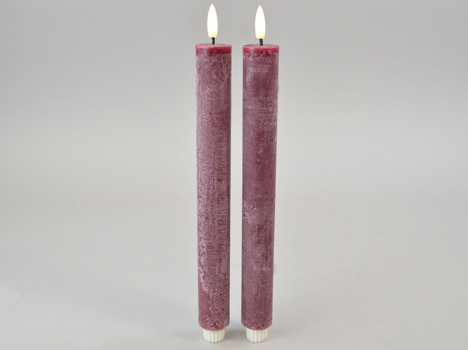 DEKO FLORALE, Kronelys, LED 3/H29 cm., vinrd, 2 stk.