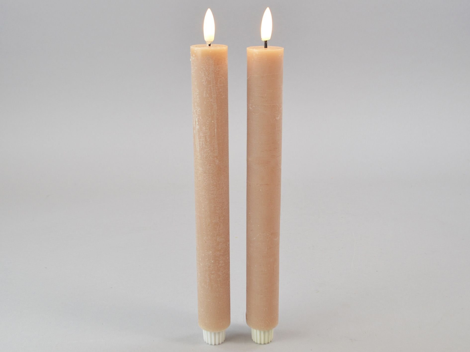 DEKO FLORALE, Kronelys, LED 3/H29 cm., coffee, 2 stk.