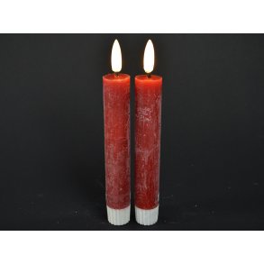 DEKO FLORALE, Bedelys (14 cm.) LED, rd, 2 stk., 2. sortering