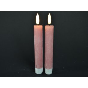 DEKO FLORALE, Bedelys (14 cm.) LED, lyserd, 2 stk., 2. sortering