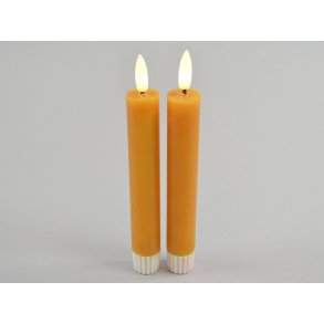 DEKO FLORALE, Bedelys (14 cm.) LED, honey, 2 stk.