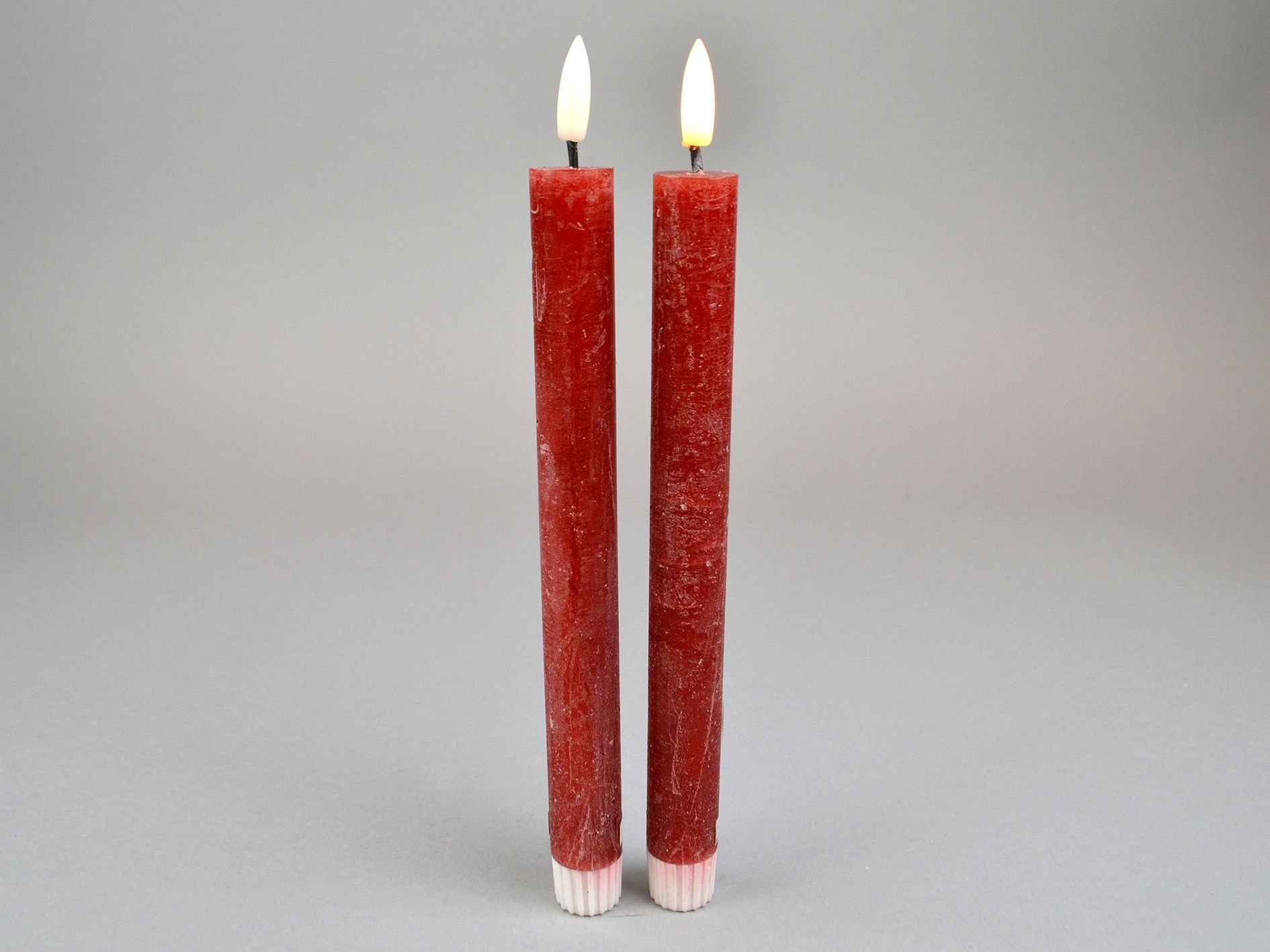 DEKO FLORALE, Kronelys (24 cm.) LED, Rd, 2 stk.