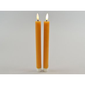 DEKO FLORALE, Kronelys (24 cm.) LED, honey, 2 stk.