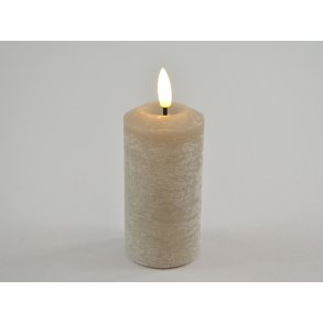 DEKO FLORALE, Bloklys LED, mrk gr, 5,2/H10 cm.