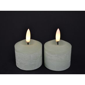 DEKO FLORALE, Bloklys LED, lys grn, st med 2 stk., 5,2 cm