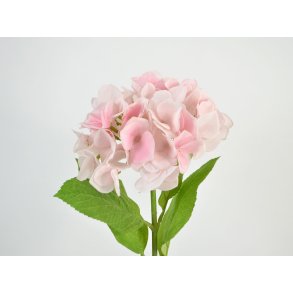 DEKO FLORALE, Kunstig hortensia, 46 cm, lyserd, real touch