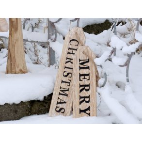 Chic Antique, Merry Christmas skilt i tr