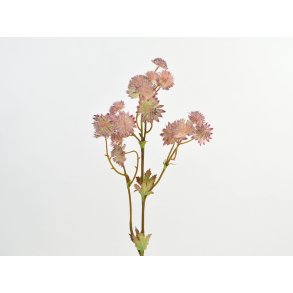 DEKO FLORALE, Kunstige blomster busk, 60 cm., lyserd/lilla