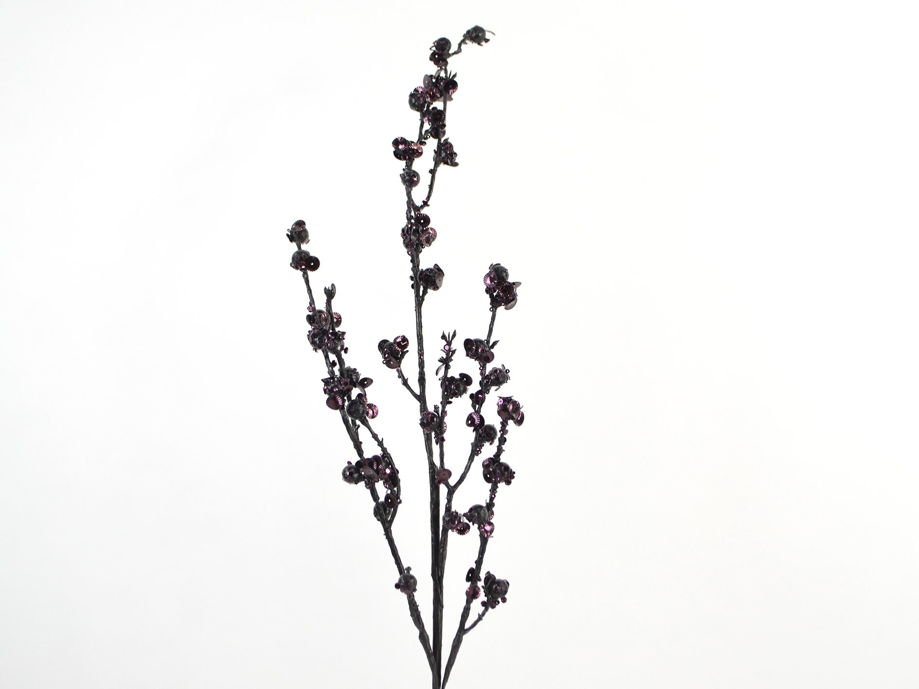 DEKO FLORALE, Kunstig gren med glimmer og paliet, 80 cm
