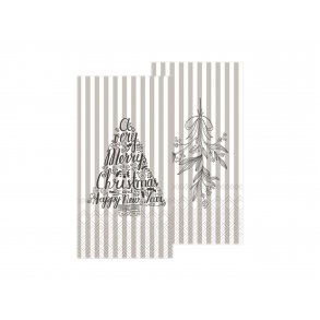 Chic Antique, Serviet med mistelten og juletr, fransk gr