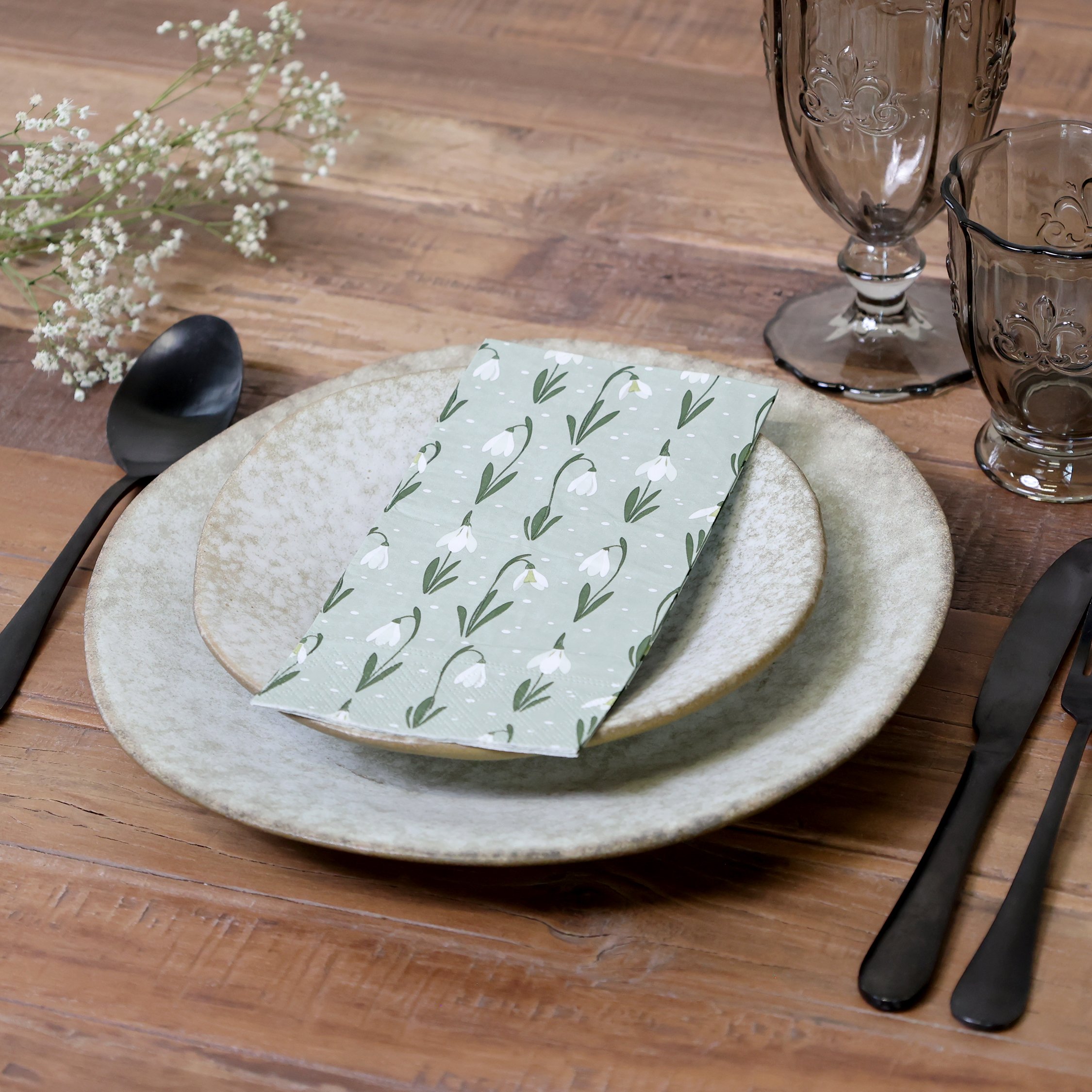 Chic Antique, Serviet med vinterg�k, verte